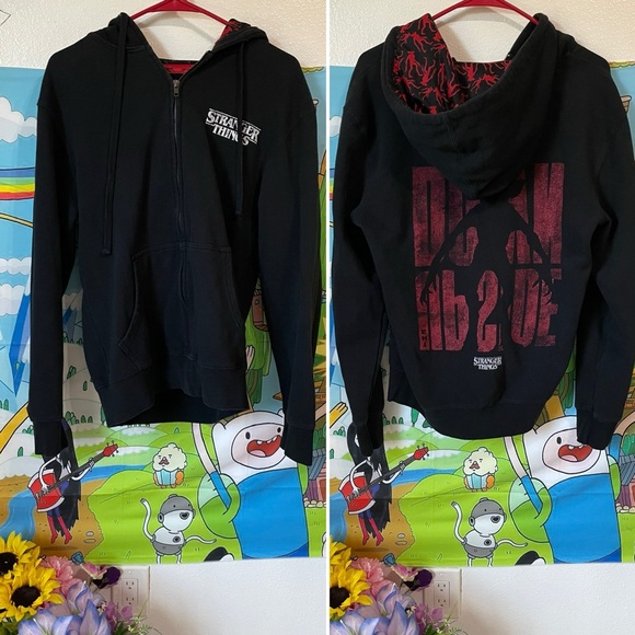 Netflix stranger things Demogorgon zip up hoodie - Picture 13 of 17